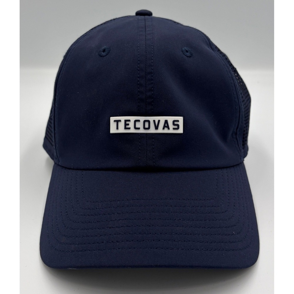NEW Tecovas Mens Performance Six-Panel Hat Navy Blue OS Adjustable Cap Gorpcore